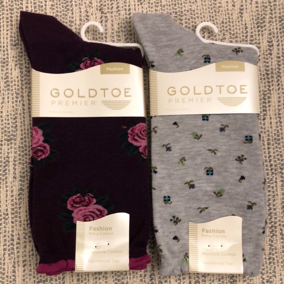 Gold Toe Floral Fashion Socks Bundle - Picture 1 of 5
